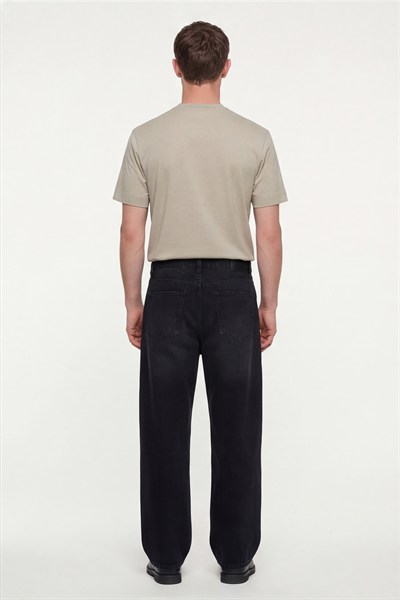 Erkek Krem Normal Kesim Regular Fit %100 Pamuk Dokuma Bisiklet Yaka Basic T-Shirt