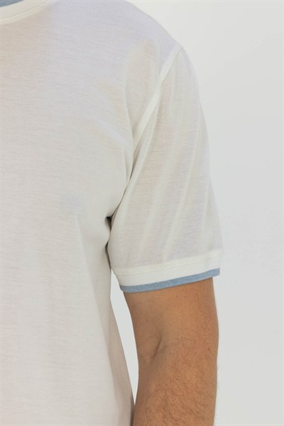 T-SHIRT Optik Beyaz-Mavi