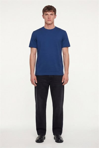Erkek Parlement Normal Kesim Regular Fit %100 Pamuk Dokuma Bisiklet Yaka Basic T-Shirt