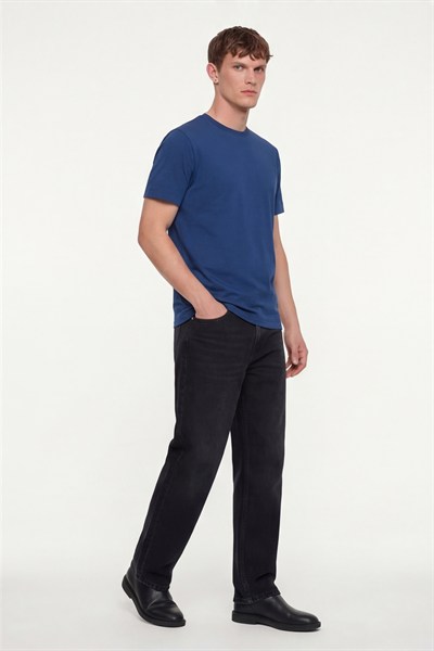 Erkek Parlement Normal Kesim Regular Fit %100 Pamuk Dokuma Bisiklet Yaka Basic T-Shirt