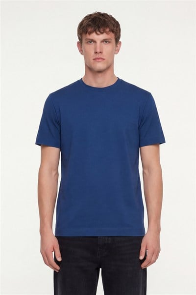 Erkek Parlement Normal Kesim Regular Fit %100 Pamuk Dokuma Bisiklet Yaka Basic T-Shirt