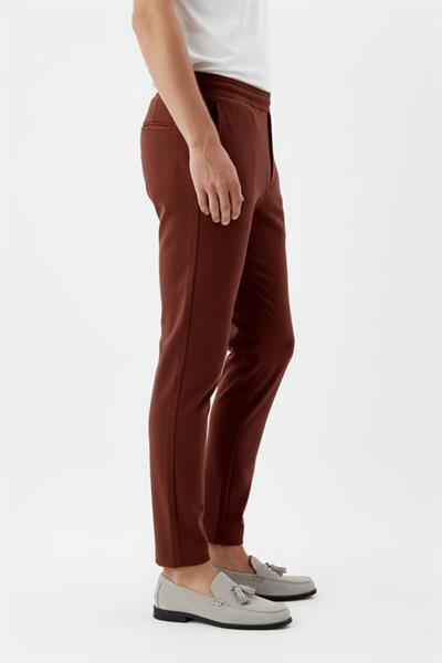 Giotelli Erkek Tarçın Dar Kesim Slim Fit Yan Cep Bel Lastikli Jogger Pantolon