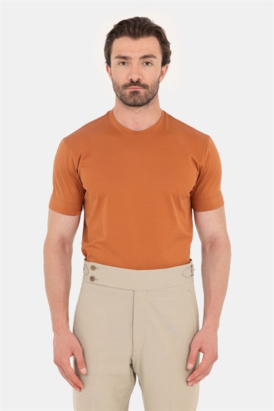 Tarçın %100 Pamuk Regular Fit Bisiklet Yaka Basic T-shirt