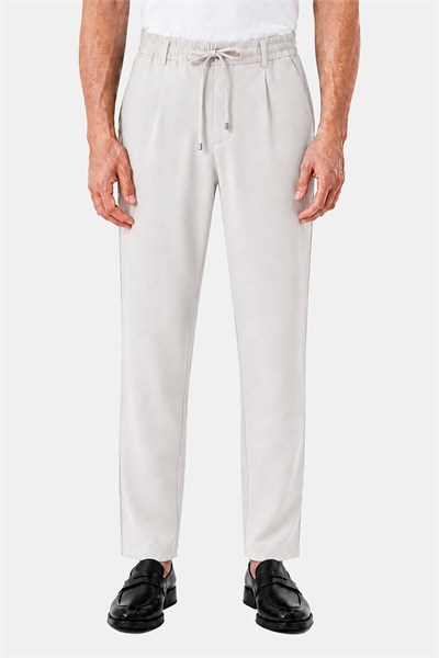 Taş Dokulu Arka Lastikli Köprü Kemerli Bağcıklı Slim Fit Jogger Pantolon