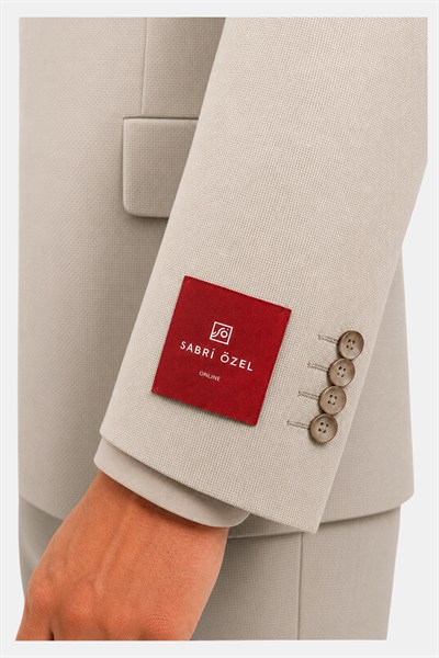 Taş Slim Fit Normal Bel 6 Drop Mono Yaka Takım Elbise