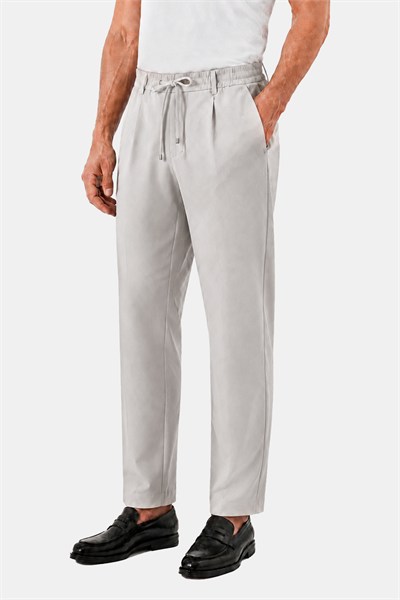 Taş Dokulu Arka Lastikli Köprü Kemerli Bağcıklı Slim Fit Jogger Pantolon