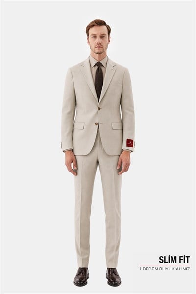 Taş Slim Fit Normal Bel 6 Drop Mono Yaka Takım Elbise