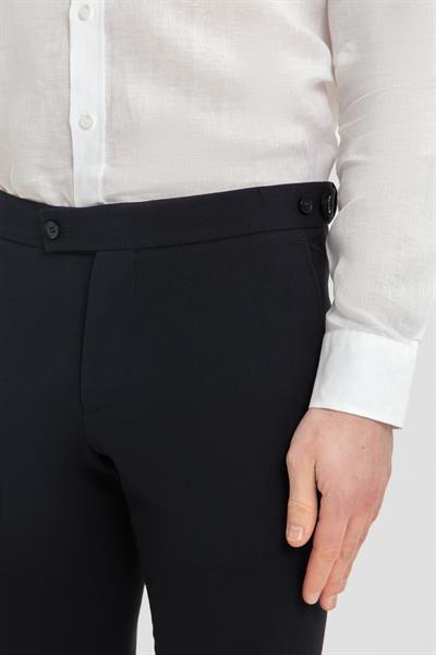 Erkek Beyaz Uzun Kollu %100 Keten Regular Fit Düğmeli Yaka Gömlek