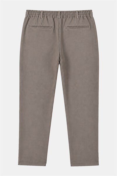 Kahve Dokulu Arka Lastikli Köprü Kemerli Bağcıklı Slim Fit Jogger Pantolon