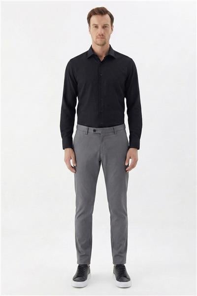 Erkek Haki Yan Cepli Regular Fit Pantolon