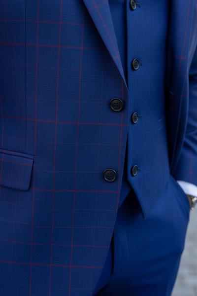 Yelekli Takım Elbise Lacivert