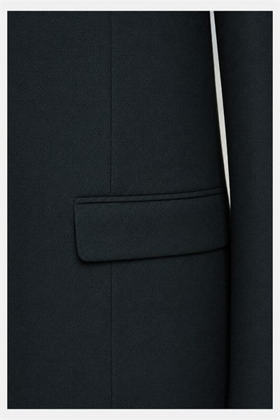 Yeşil Slim Fit Normal Bel 6 Drop Mono Yaka Takım Elbise