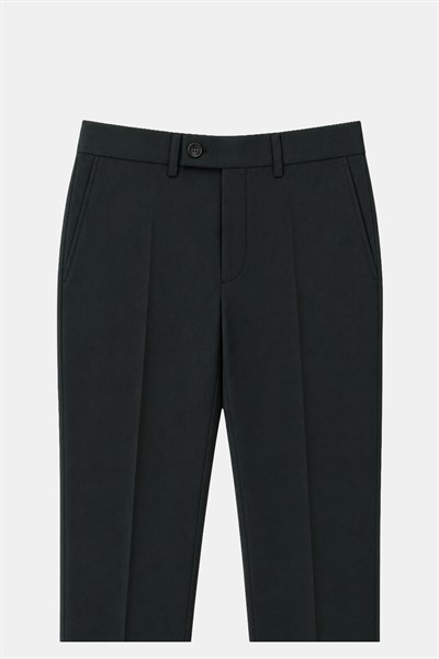 Yeşil Slim Fit Normal Bel 6 Drop Mono Yaka Takım Elbise