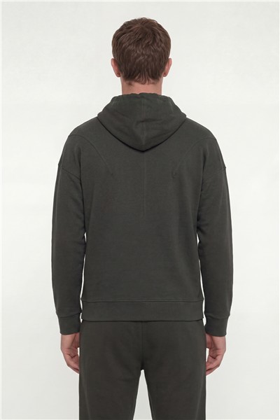 Giotelli Yeşil Regular Fit Kapüşonlu Pamuk Karışımlı Erkek Eşofman Takımı