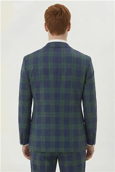 Giotelli Yeşil 6 Drop Polyester Viskon Karışımlı Erkek Takım Elbise PRNT