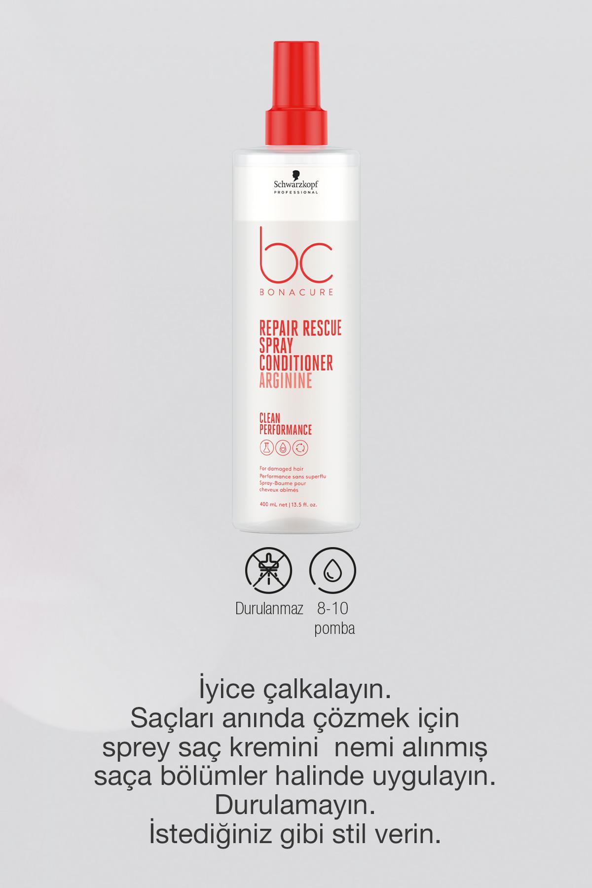 BC Clean Acil Kurtarma Sprey Saç Kremi 400ml