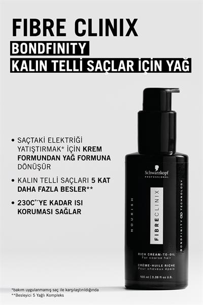 Fibre Clinix Bağ Güçlendirici Yağ - Kalın Telli Saçlar İçin 100ml