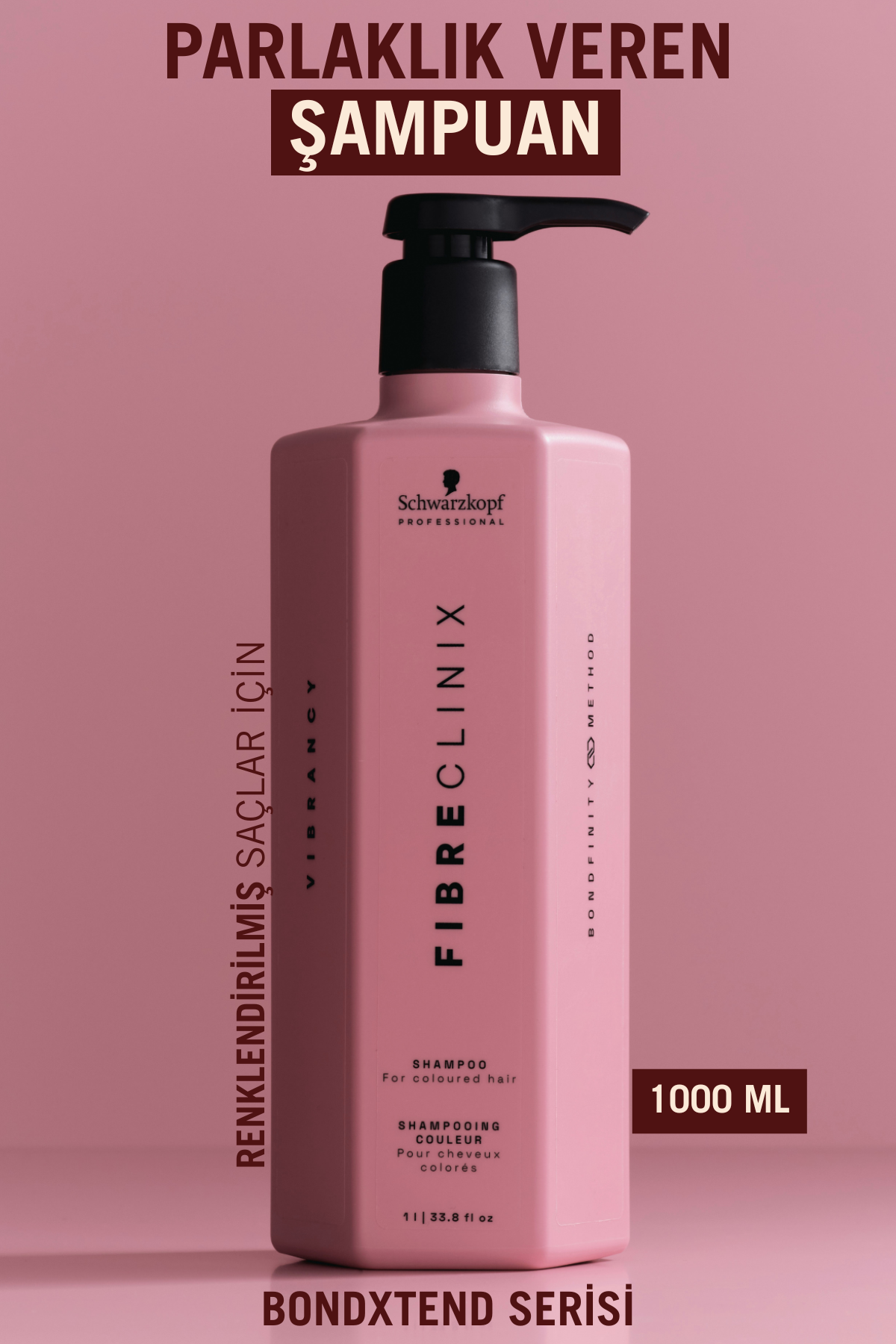 Fibre Clinix Renklendirilmiş Saçlar İçin Parlaklık Veren Şampuan 1000ml