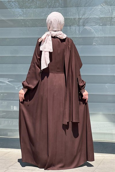 Begüm Kahve Şallı Elbise