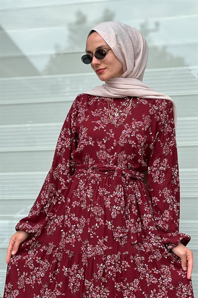 Canan Bordo Elbise