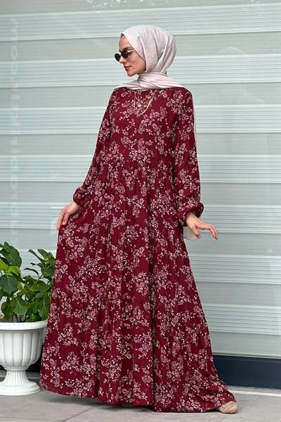 Canan Bordo Elbise