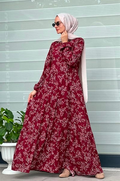 Canan Bordo Elbise