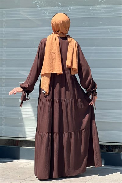 Burcu Kahverengi Elbise