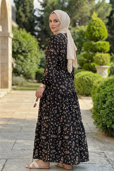 Narin Taba Desenli Elbise
