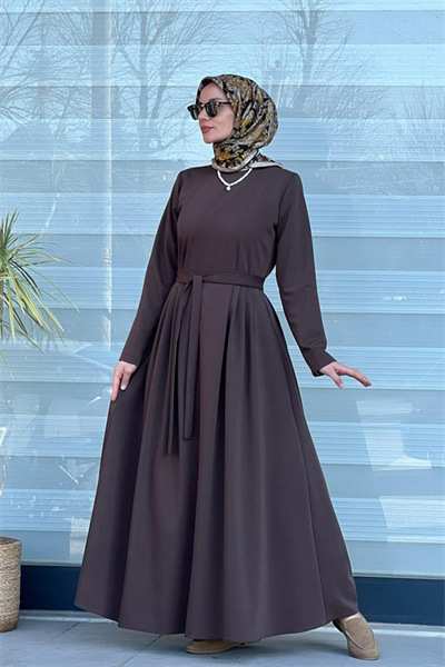 Nida Kahve Elbise
