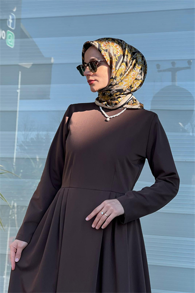 Nida Kahve Elbise
