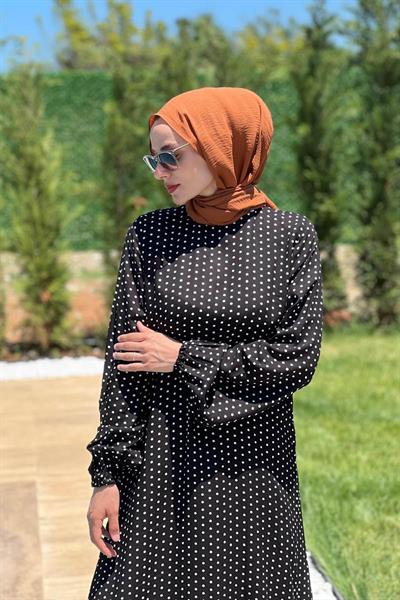 Puanlı Siyah Tunik