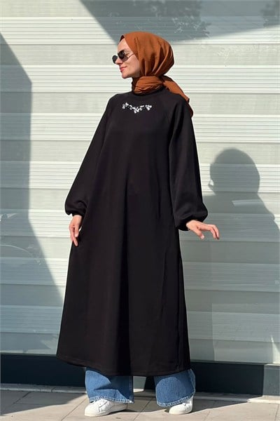 Siyah Oysho Tunik Elbise