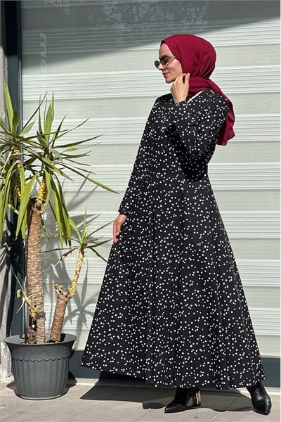 Siyah Puanlı Elbise