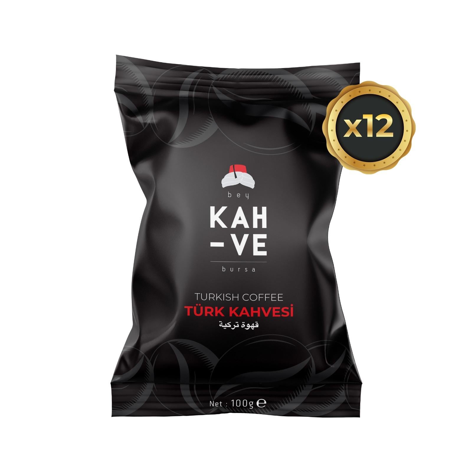 BEY KAHVE Türk Kahvesi 12 Adet 100 G