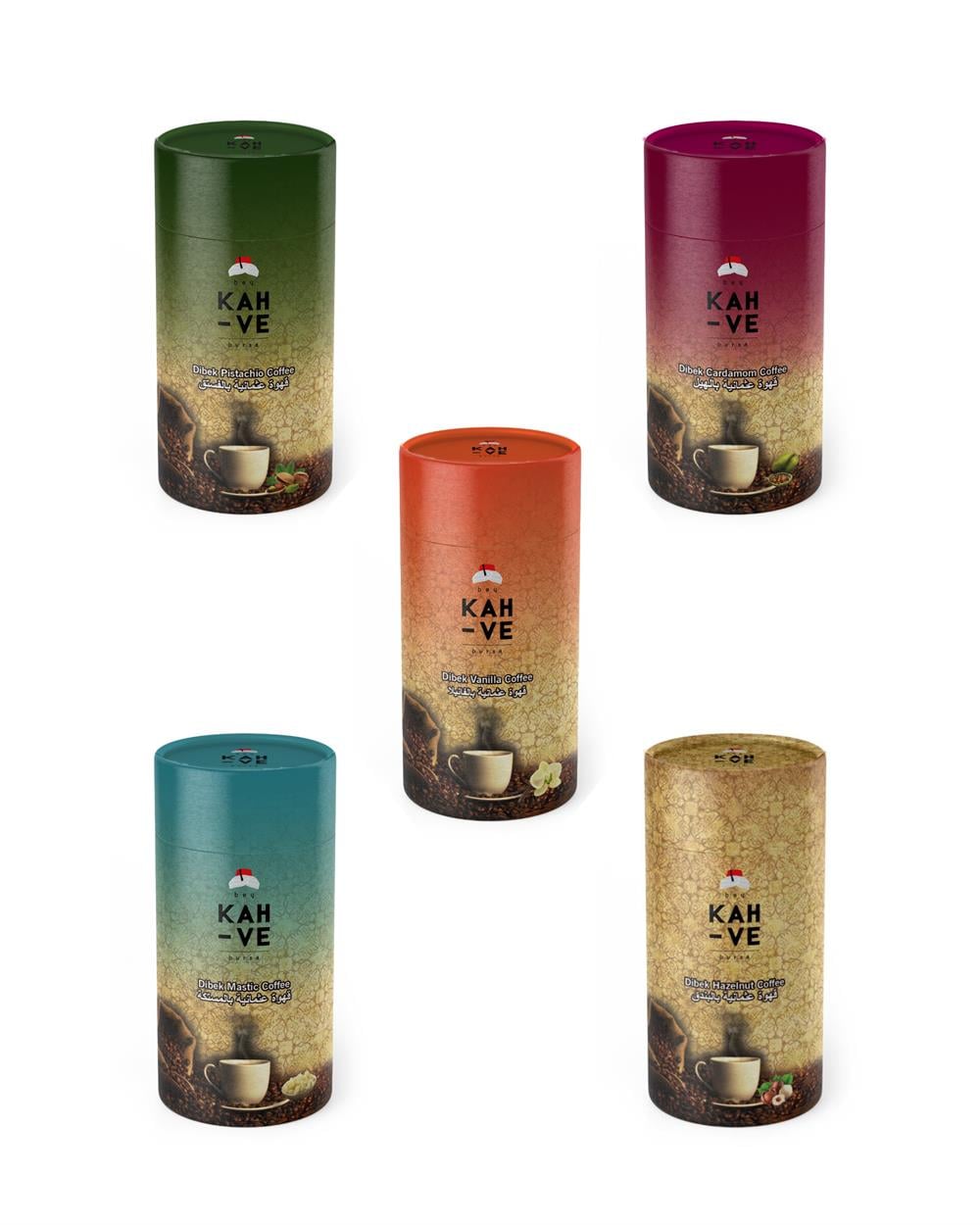 BEY KAHVE Tanışma Seti Dibek Kahvesi Çeşitleri Silindir 250 G - 5 Çeşit