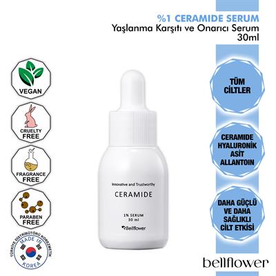 %1 Seramid, Hyaluronik Asit Ve Allatoin İçeren Yaşlanma Karşıtı, Onarıcı, Nemlendirici Serum 30ml