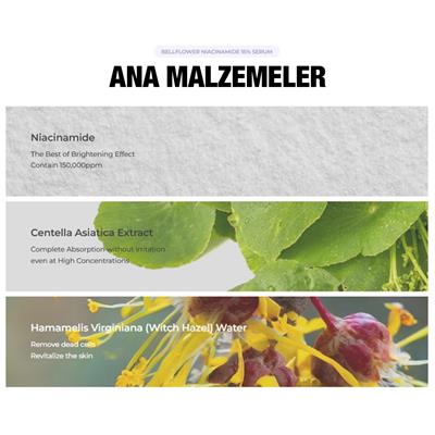 %15 Niacinamide Ve Centella İçeren Gözenek Karşıtı, Aydınlatıcı Etkili Serum 30ml