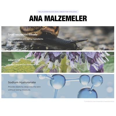 %30 Siyah Salyangoz, Allantoin ve Hyaluron İçeren Yenileyici, Onarıcı, Nemlendirici, Yaşlanma Karşıtı Krem 30ml