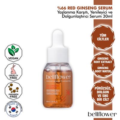 %66 Kırmızı Ginseng İçeren Onarıcı, Canlandırıcı, Yaşlanma Karşıtı ve Dolgunlaştırıcı Serum 30ml