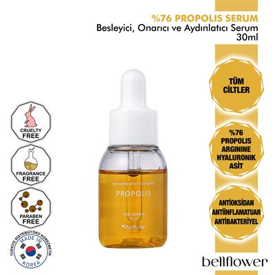 %76 Propolis Ve Hyaluronik Asit İçeren Besleyici, Yenileyici, Nemlendirici, Aydınlatıcı Serum 30ml