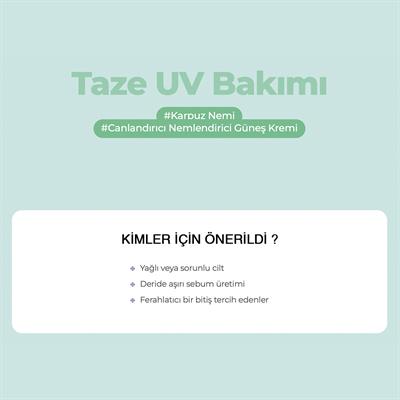 Karpuz ve Centella İçeren Nemlendirici Ve Canlandırıcı Etkili Güneş Kremi Spf50+ Pa++++ 50ml