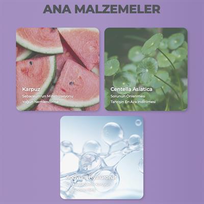 Karpuz ve Centella İçeren Nemlendirici Ve Canlandırıcı Etkili Güneş Kremi Spf50+ Pa++++ 50ml