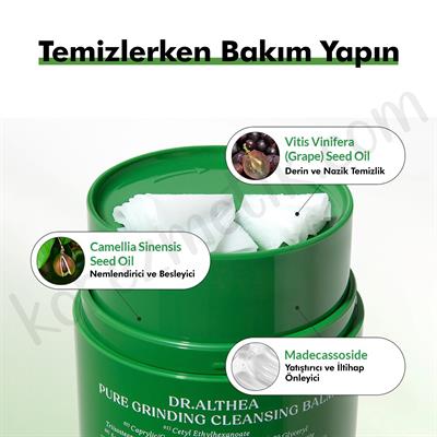 Dr. Althea Pure Grinding Cleansing Balm - Nazik Ve Etkili, Yatıştırıcı Cilt Ve Makyaj Temizleyici Balm - 50ml