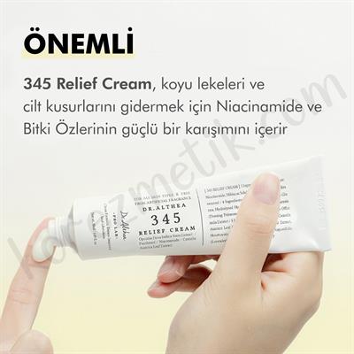 Dr. Althea 345 Relief Cream - Resveratrol İçeren Akne Karşıtı, Yatıştırıcı, Yenileyici, Besleyici Ve Nemlendirici Bakım Kremi - 50ml
