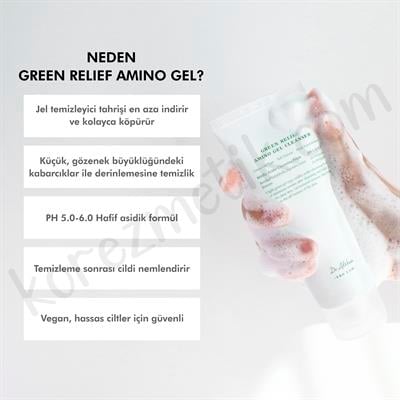 Dr. Althea Green Relief Amino Gel Cleanser - Düşük PHlı Betaine ve Hyaluronik Asit İçeren Gözenek Karşıtı Nazik Ve Etkili Temizleyici Jel - 100ml