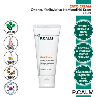 Glutathione, Centella Ve Seramid İçeren, Bariyer Onarıcı, Yenileyici, Yoğun Nemlendirici Cato Yüz Kremi 80ml