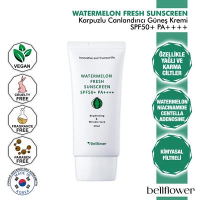Karpuz ve Centella İçeren Nemlendirici Ve Canlandırıcı Etkili Güneş Kremi Spf50+ Pa++++ 50ml