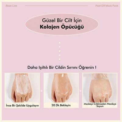 Miguhara Gül Ve Kolajen İçeren Nemlendirici Etkili Soyulan Ve Eriyen Kore Cam Cilt Maske Peel Off - 60ml