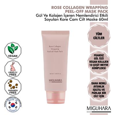 Miguhara Gül Ve Kolajen İçeren Nemlendirici Etkili Soyulan Ve Eriyen Kore Cam Cilt Maske Peel Off - 60ml