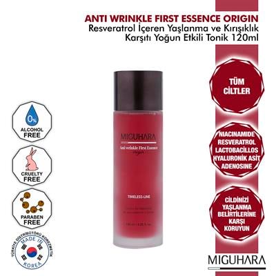 Miguhara Resveratrol İçeren Yaşlanma Ve Kırışıklık karşıtı Yoğun Etkili First Essence Origin Tonik - 120ml